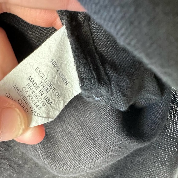 Vintage Willow lagenlook art to wear asymetrical linen black tank - Picture 5 of 8